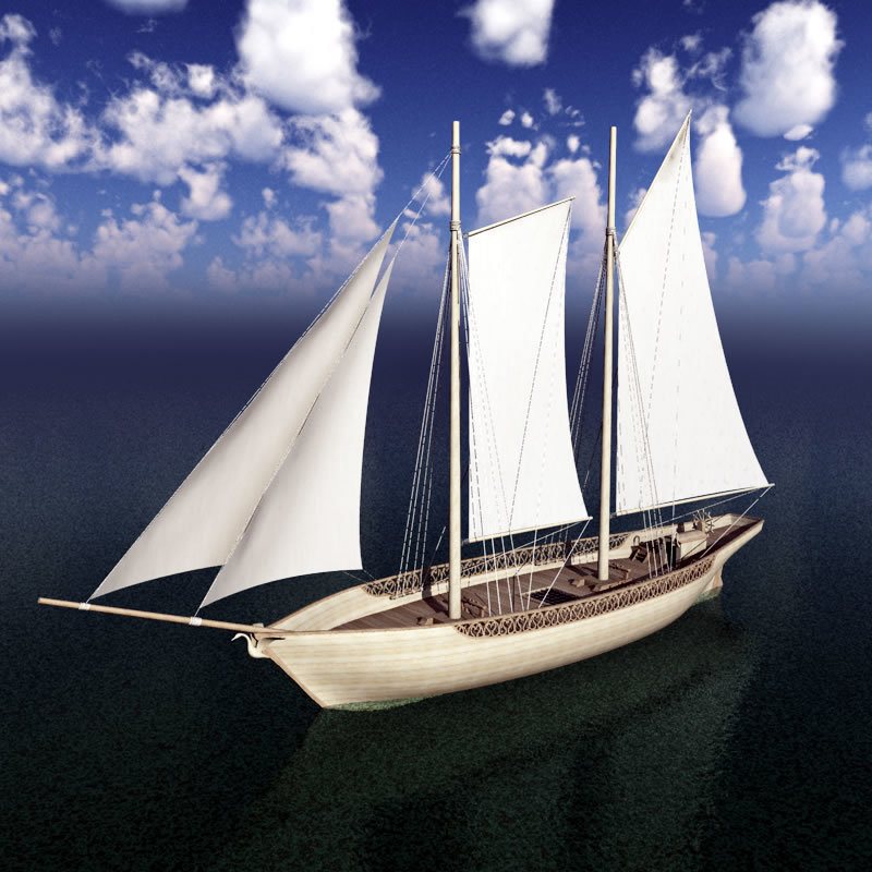 Elven Schooner for Poser by N/A