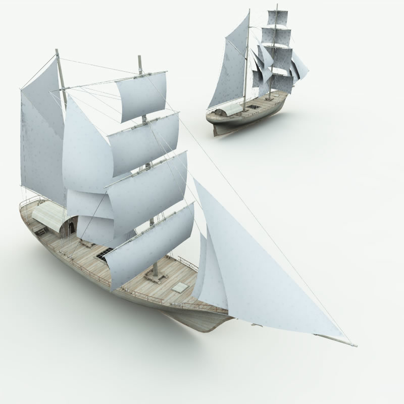 Elven Merchant Ship For Poser by N/A