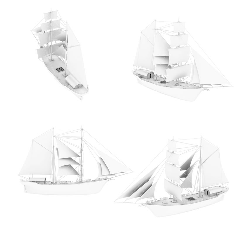 Elven Merchant Ship For Poser by N/A