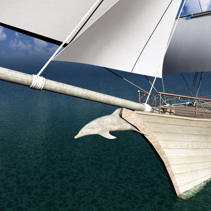 Elven Merchant Ship For Poser by N/A