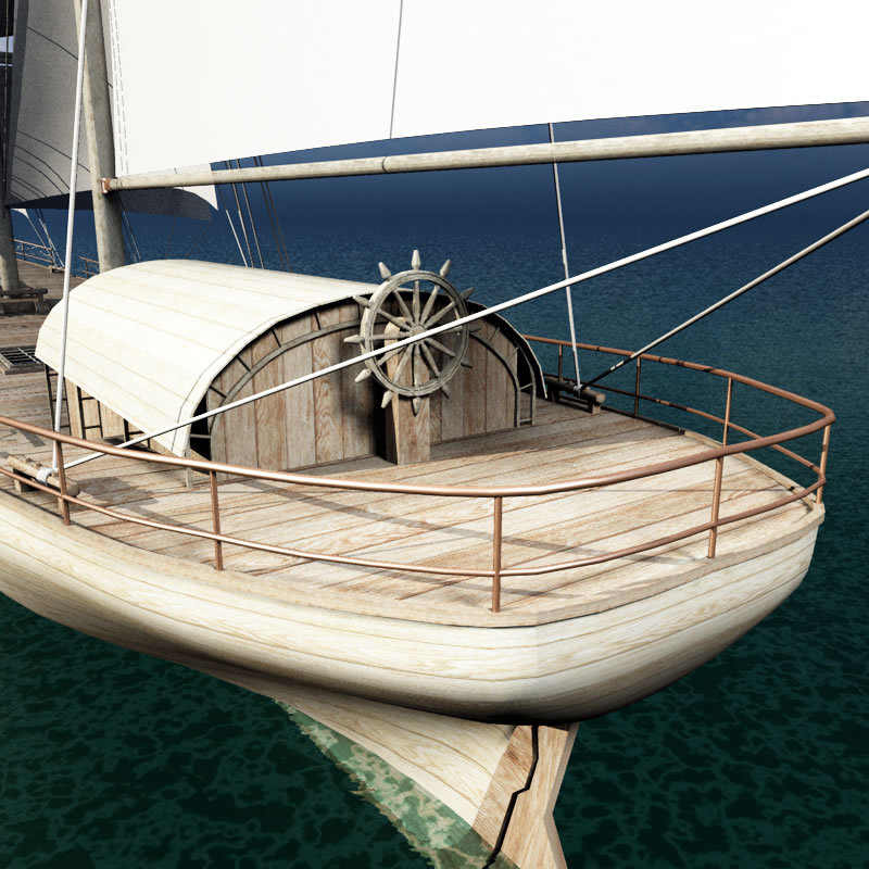 Elven Merchant Ship For Poser by N/A