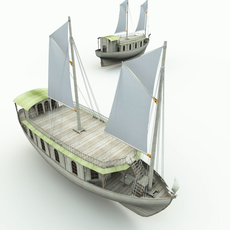 Elven House Ship for Shade 3D by N/A