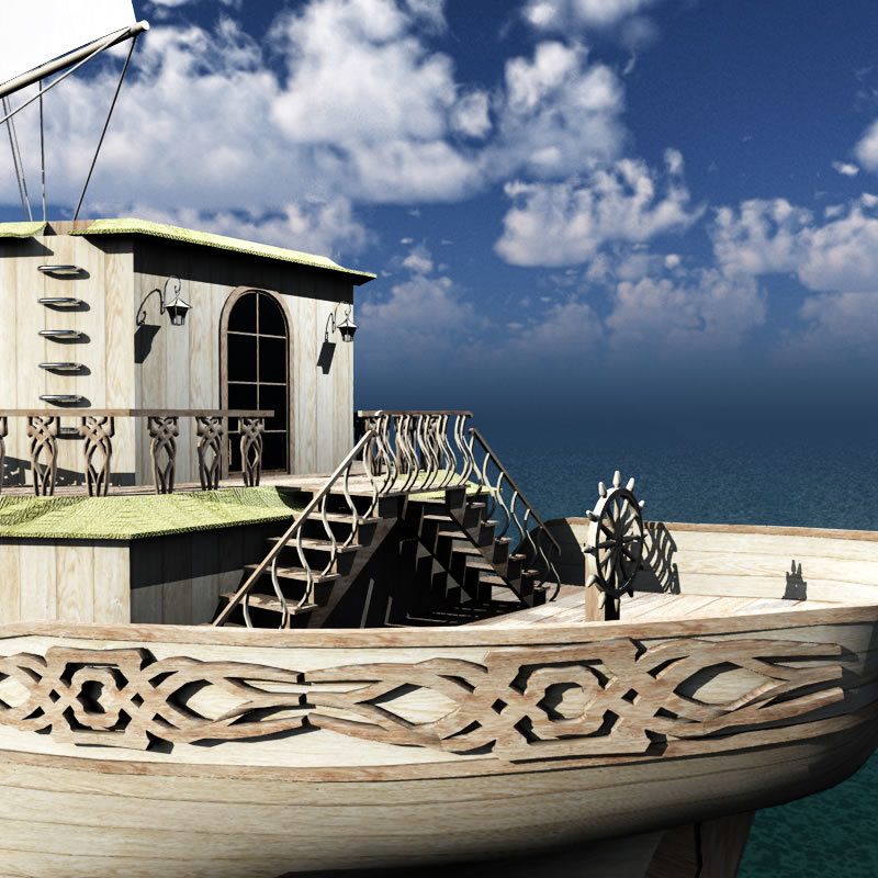 Elven Healer Ship for Shade 3D by N/A