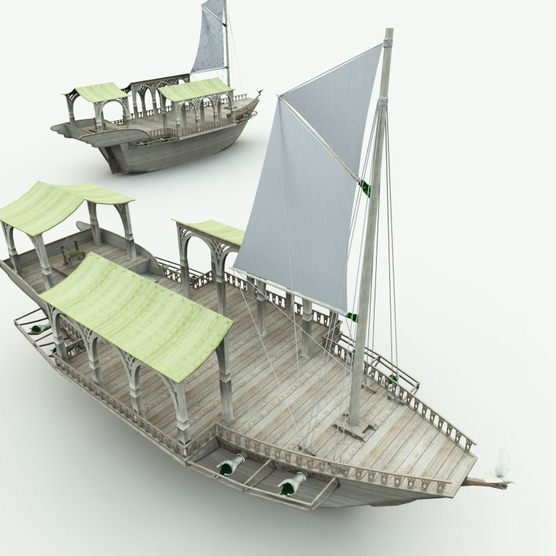 Elven Wizard Ship for Blender by N/A