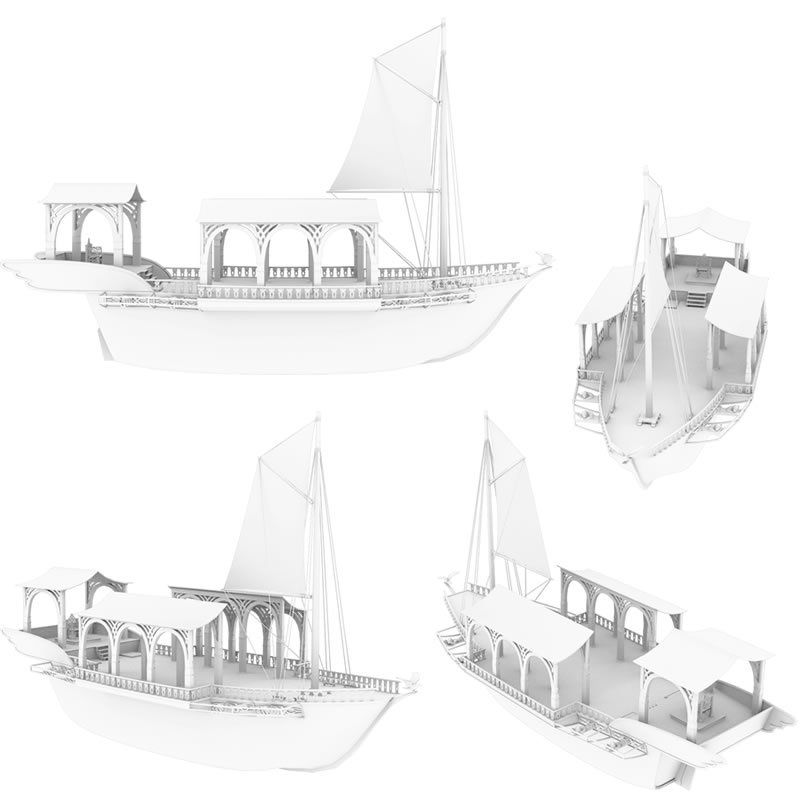 Elven Wizard Ship for Blender by N/A