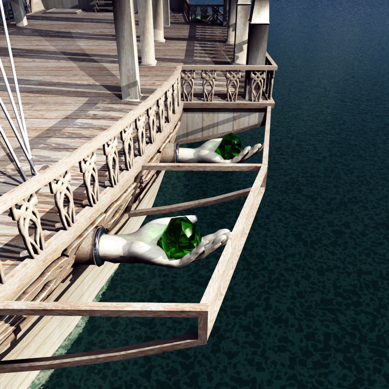 Elven Wizard Ship for Blender by N/A