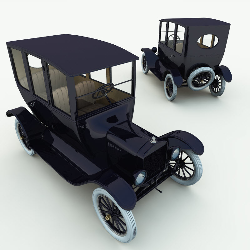 1920 Model T Center Door for Poser by N/A
