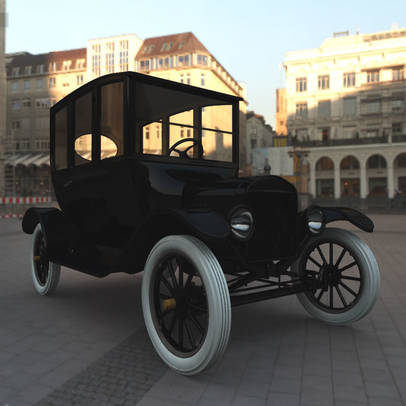 1920 Model T Center Door for Poser by N/A