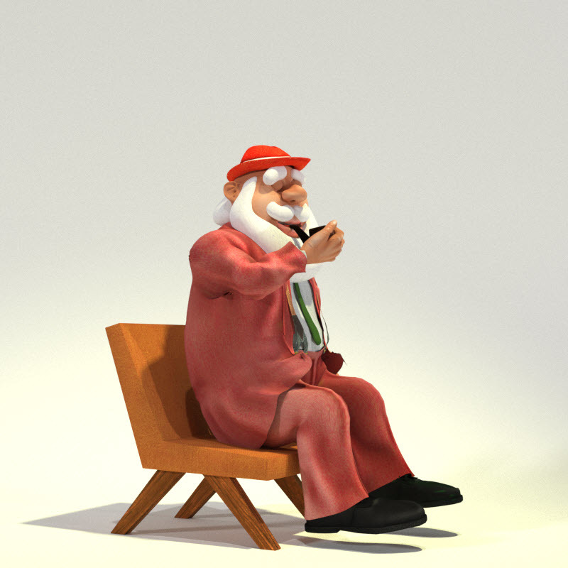 Fedoraville Santa for Poser by N/A