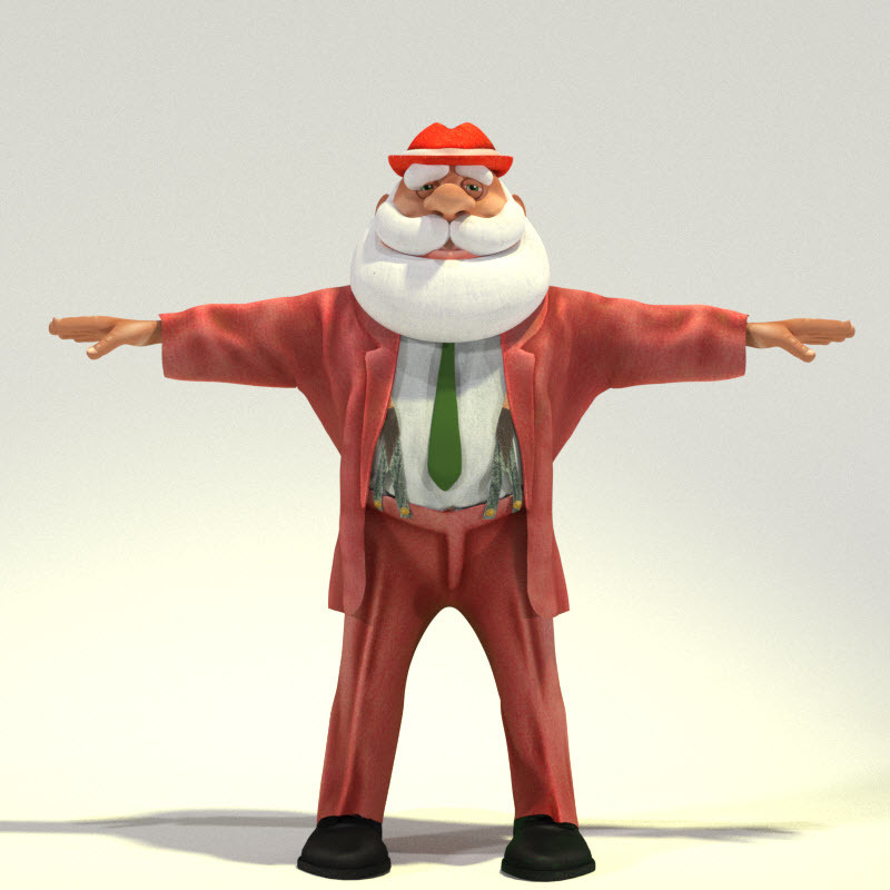 Fedoraville Santa for Poser by N/A