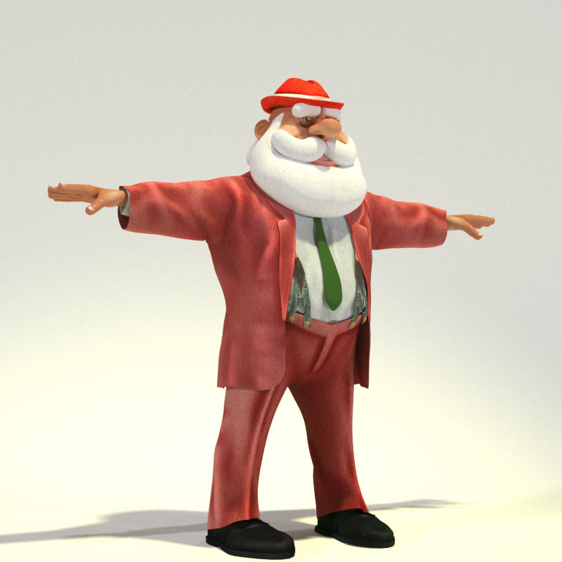 Fedoraville Santa for Poser by N/A