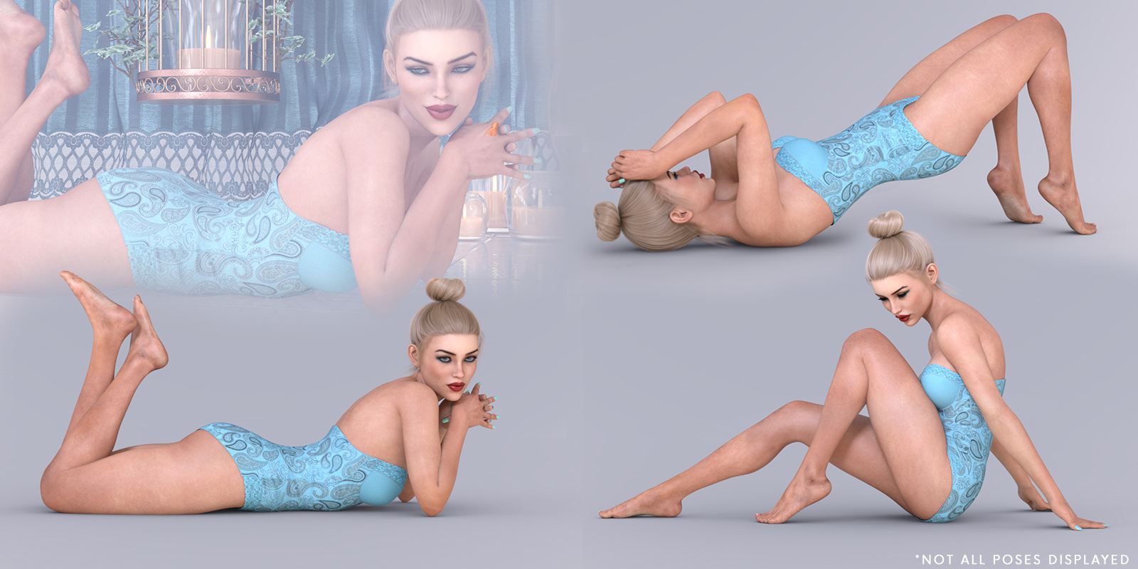 Z Turquoise Visions - Poses and Partials for Genesis 3 and 8 F by N/A
