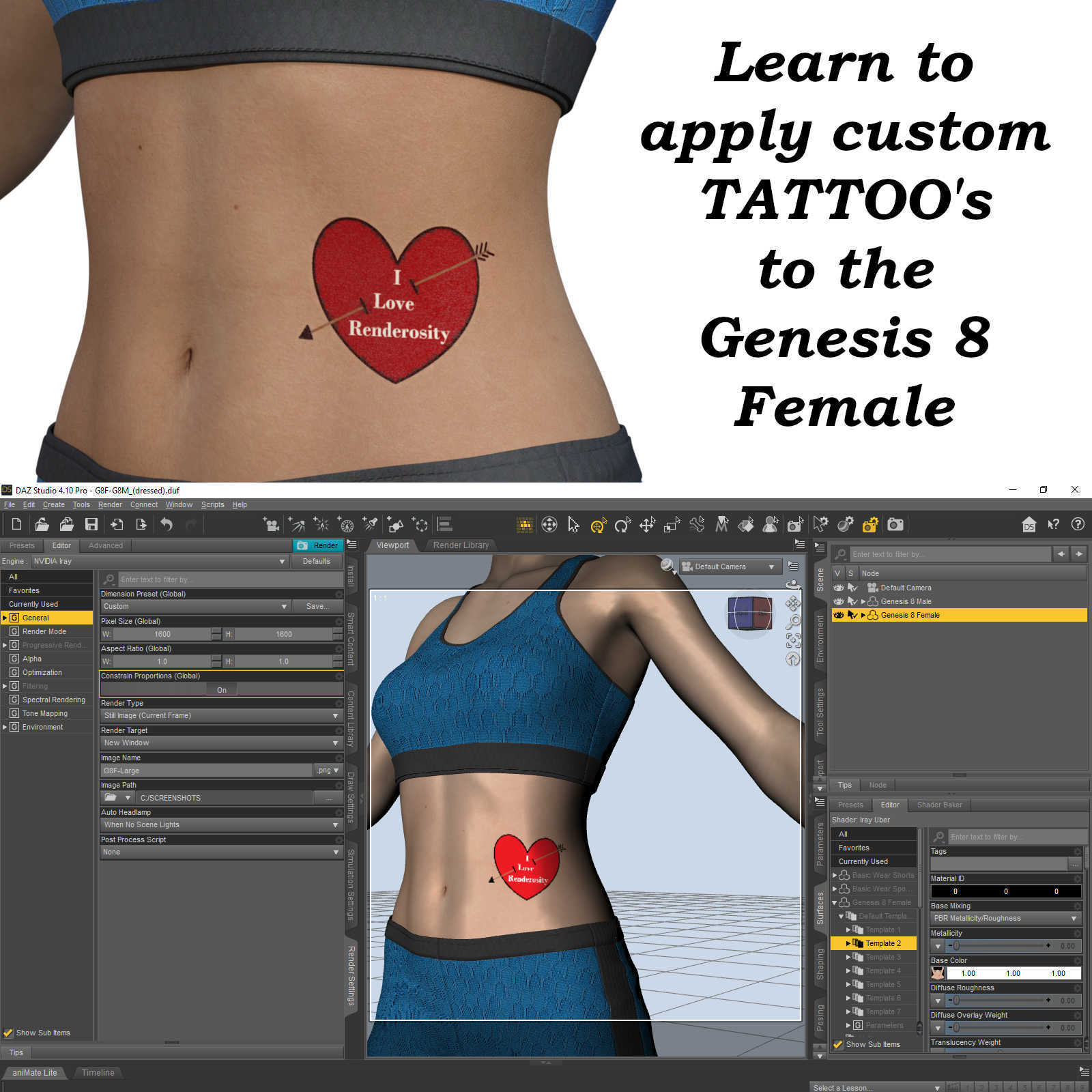 TATS Made Simple, Genesis 8 Figures Get Inked - G8F, G8M, Characters by N/A