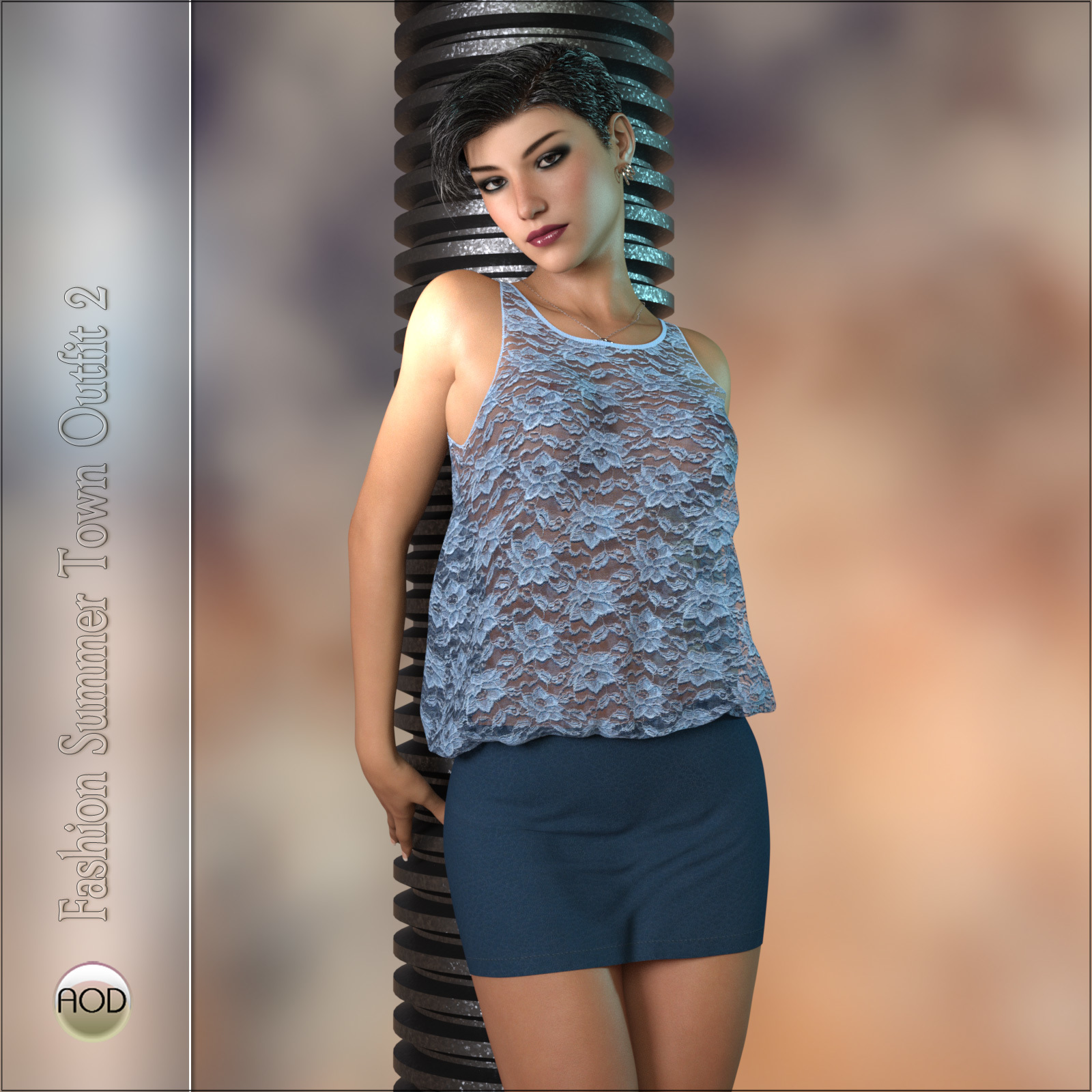 Fashion: Summer Town Outfit G3G8 by N/A