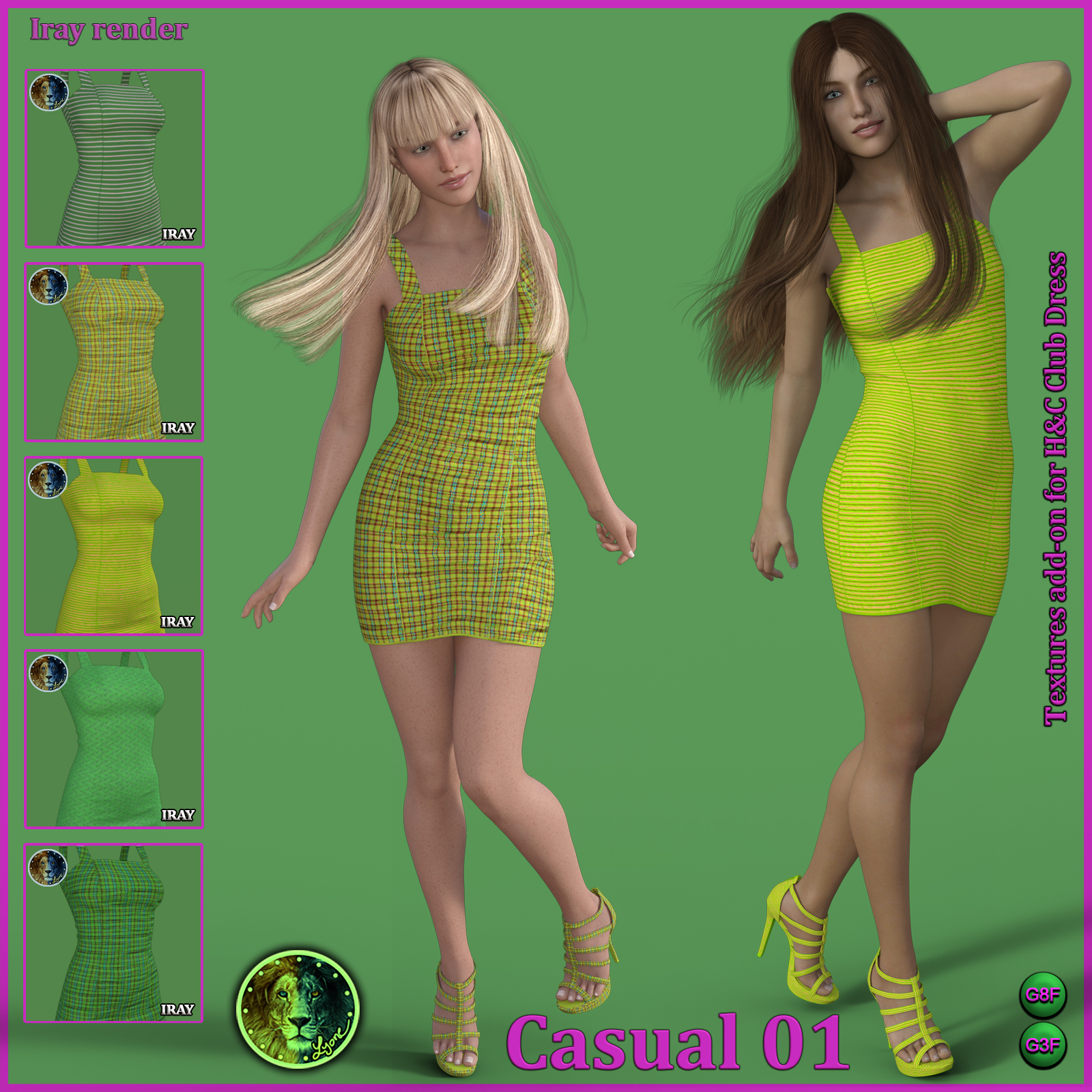 Casual 01 for H and C Club Dress for G8F and G3F by N/A