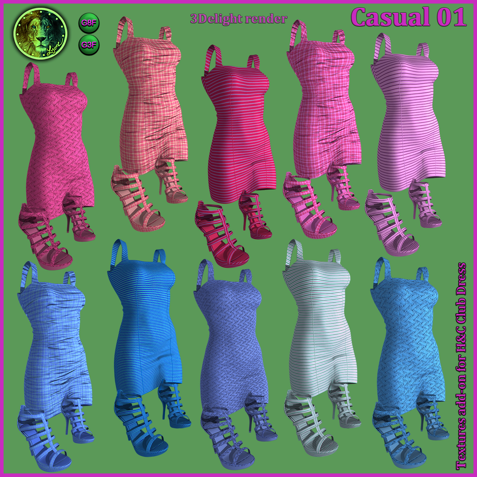 Casual 01 for H and C Club Dress for G8F and G3F by N/A