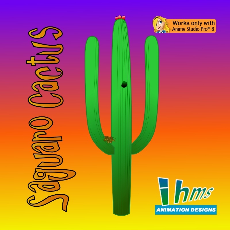 Saguaro Cactus for Anime Studio by N/A