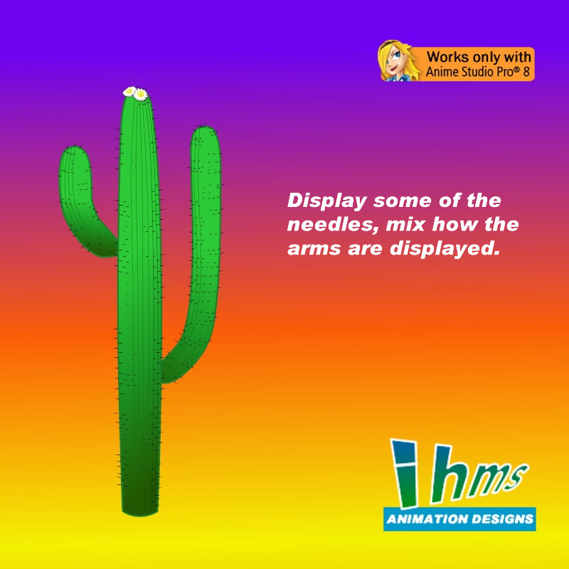 Saguaro Cactus for Anime Studio by N/A