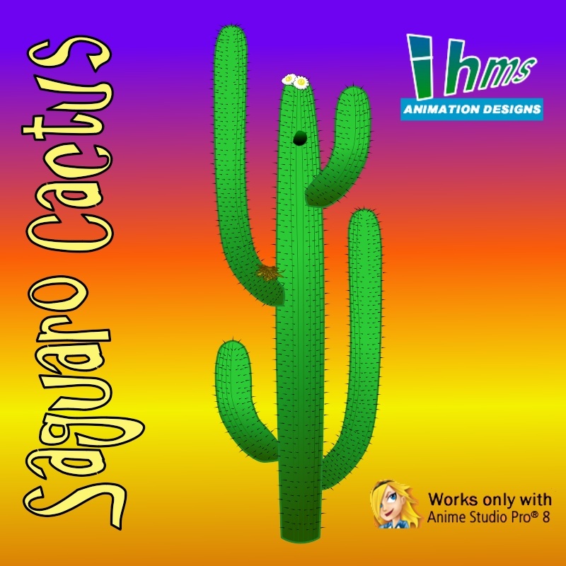 Saguaro Cactus for Anime Studio by N/A