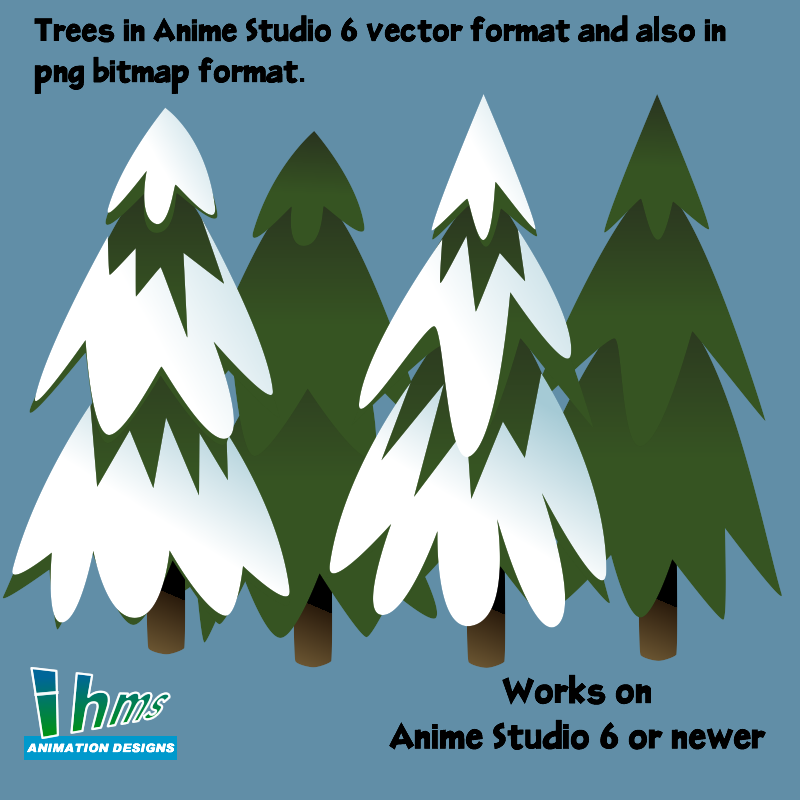 Winter Pine Trees by N/A