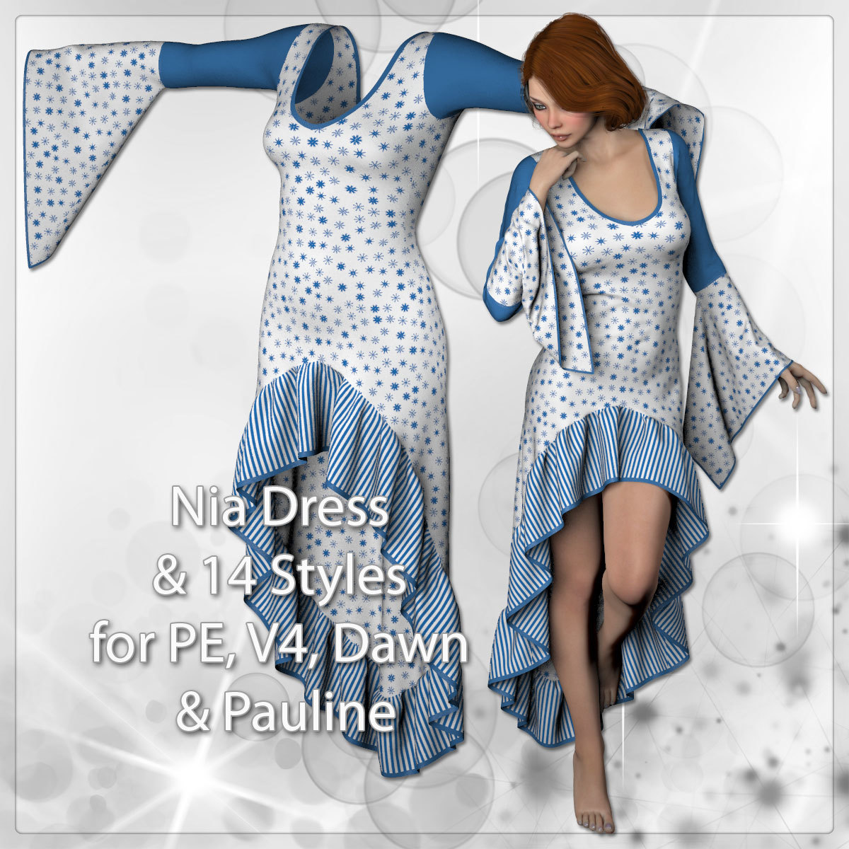 Nia Dress and 14 Styles for PE, V4, Dawn and Pauline by N/A