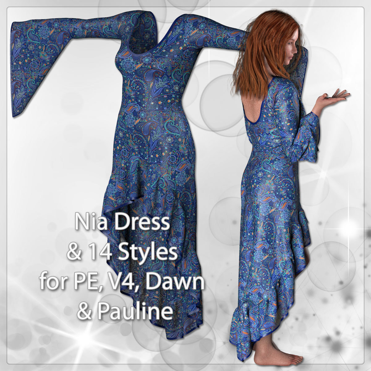 Nia Dress and 14 Styles for PE, V4, Dawn and Pauline by N/A