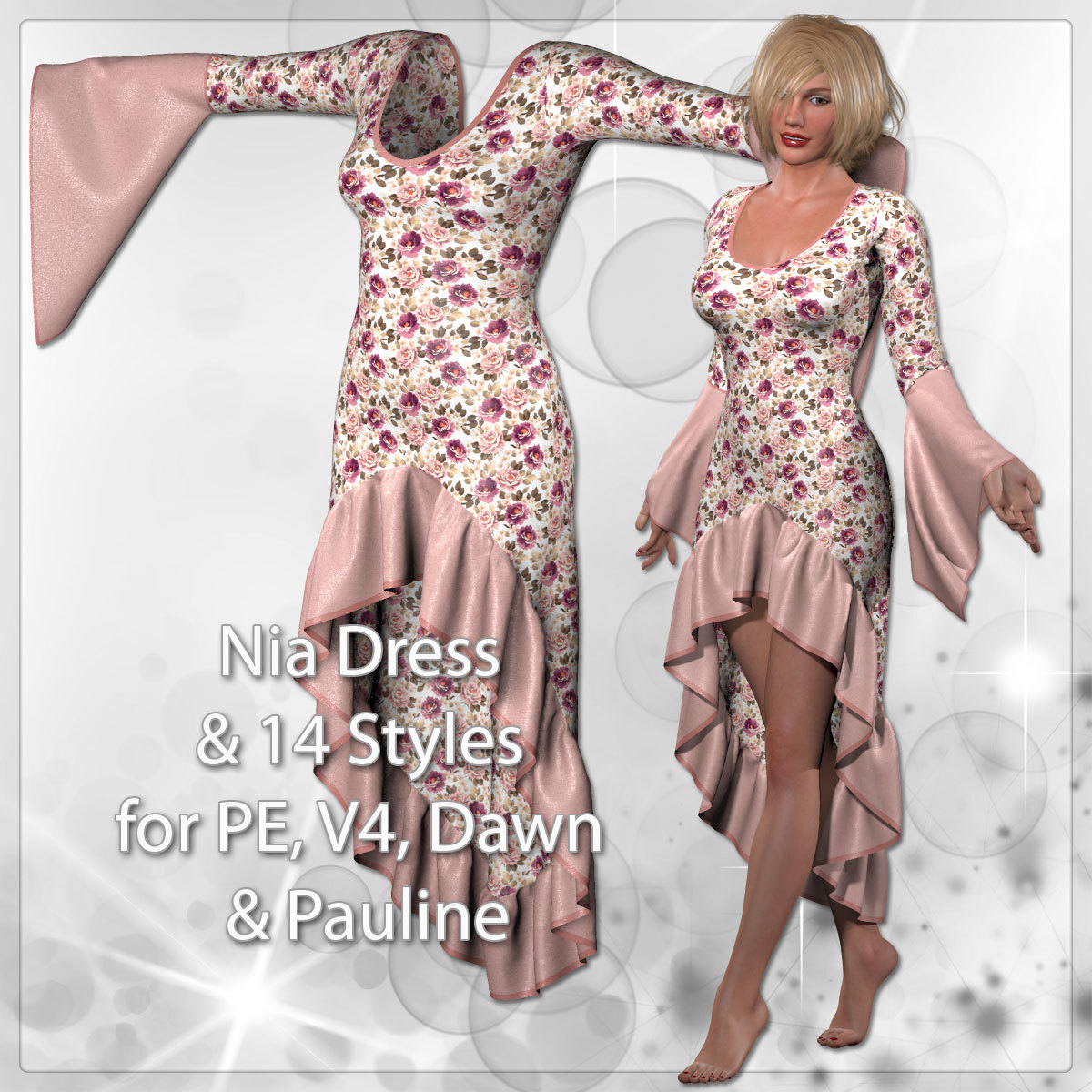Nia Dress and 14 Styles for PE, V4, Dawn and Pauline by N/A