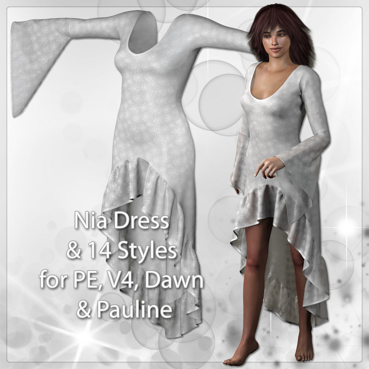 Nia Dress and 14 Styles for PE, V4, Dawn and Pauline by N/A