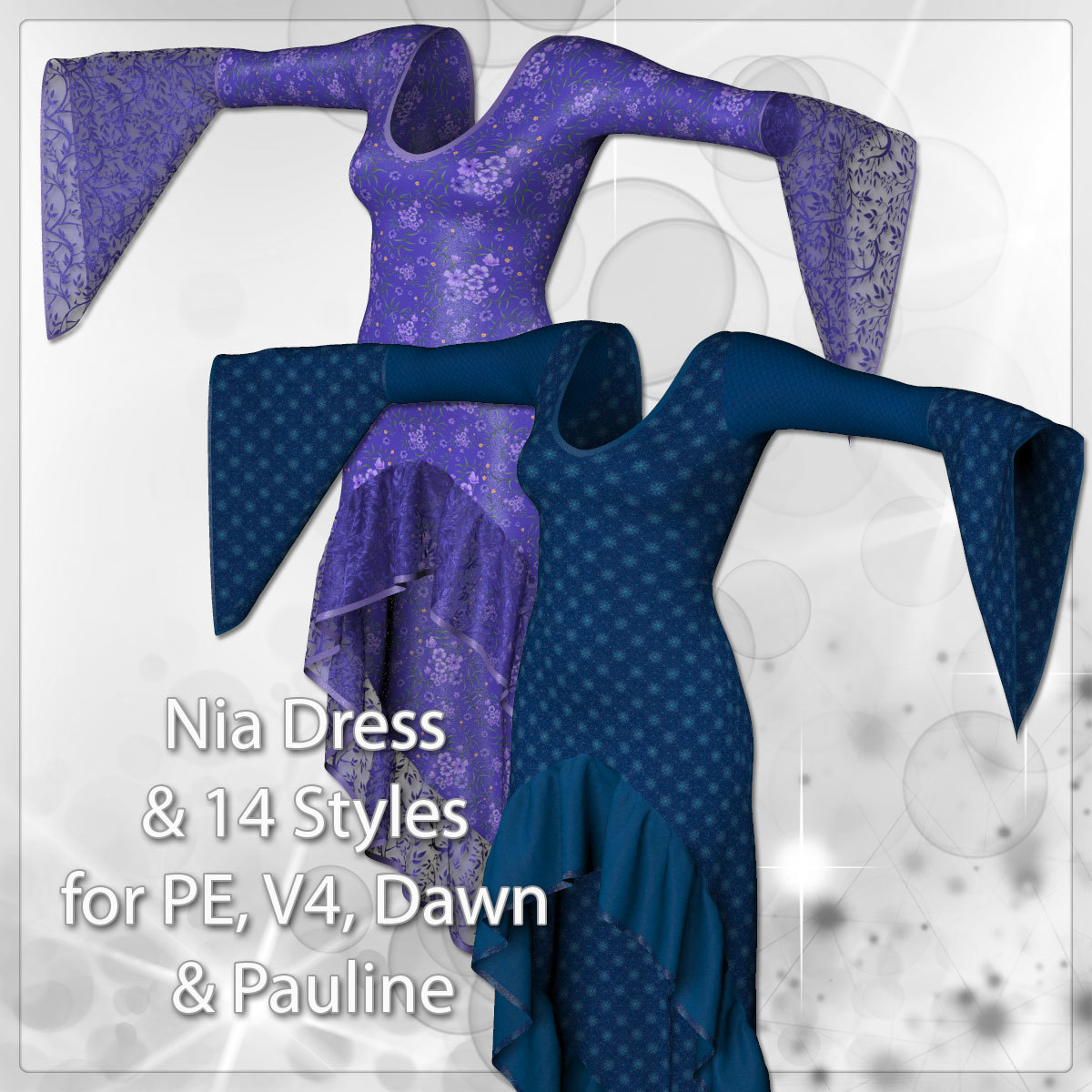 Nia Dress and 14 Styles for PE, V4, Dawn and Pauline by N/A
