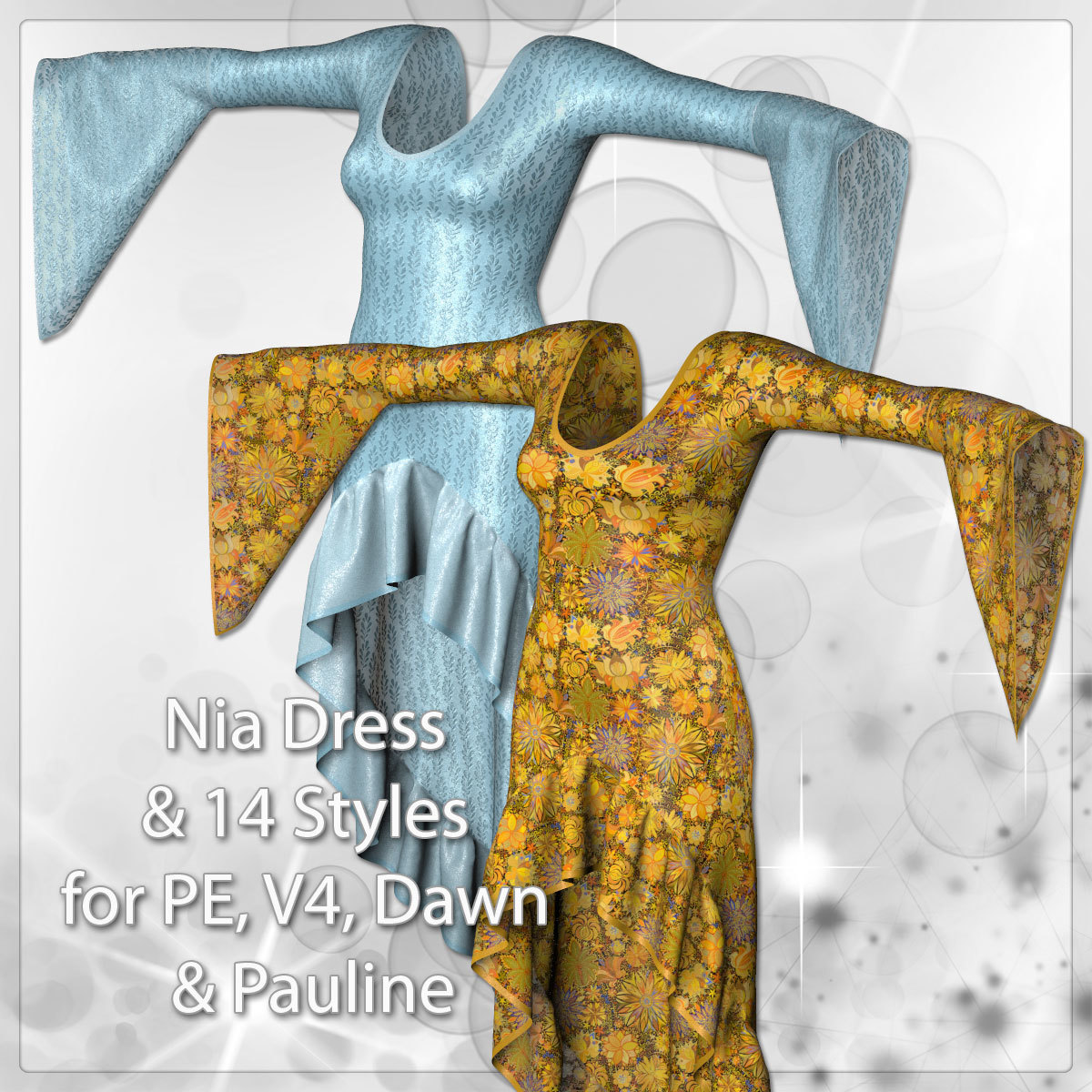 Nia Dress and 14 Styles for PE, V4, Dawn and Pauline by N/A