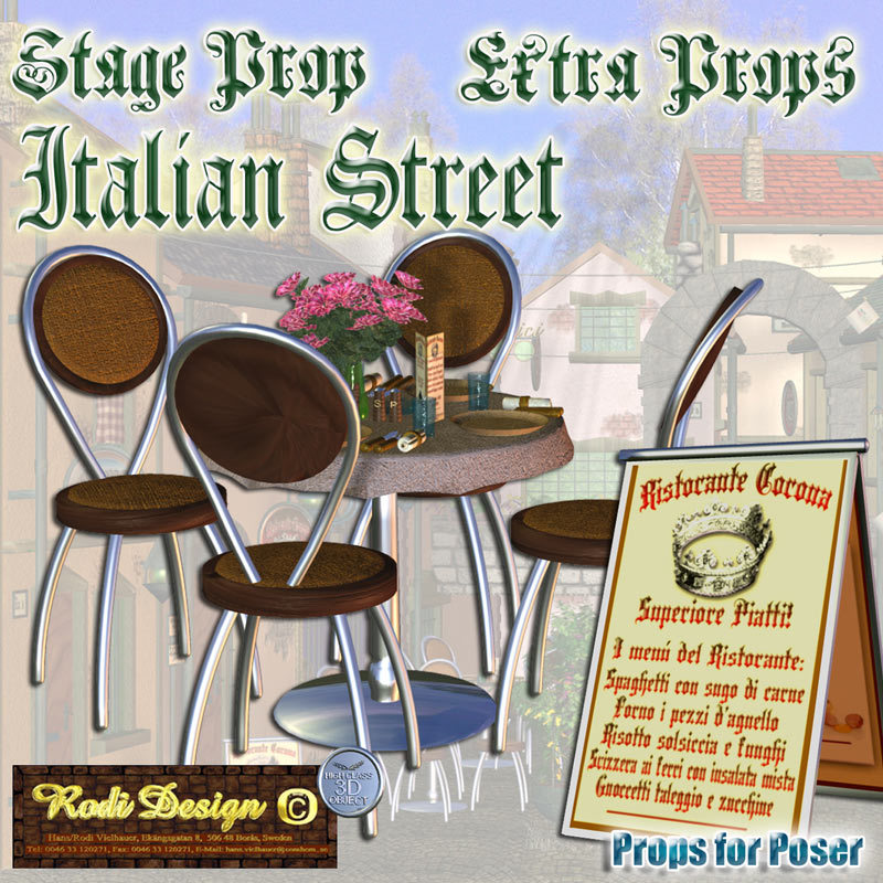 Italian Street, Extra Props by N/A