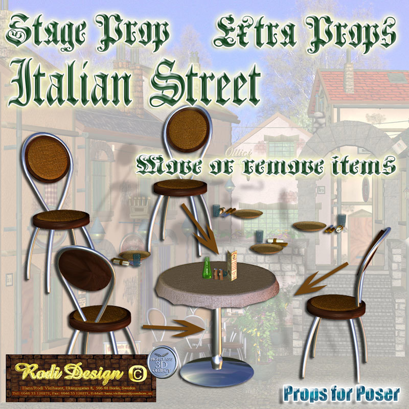 Italian Street, Extra Props by N/A