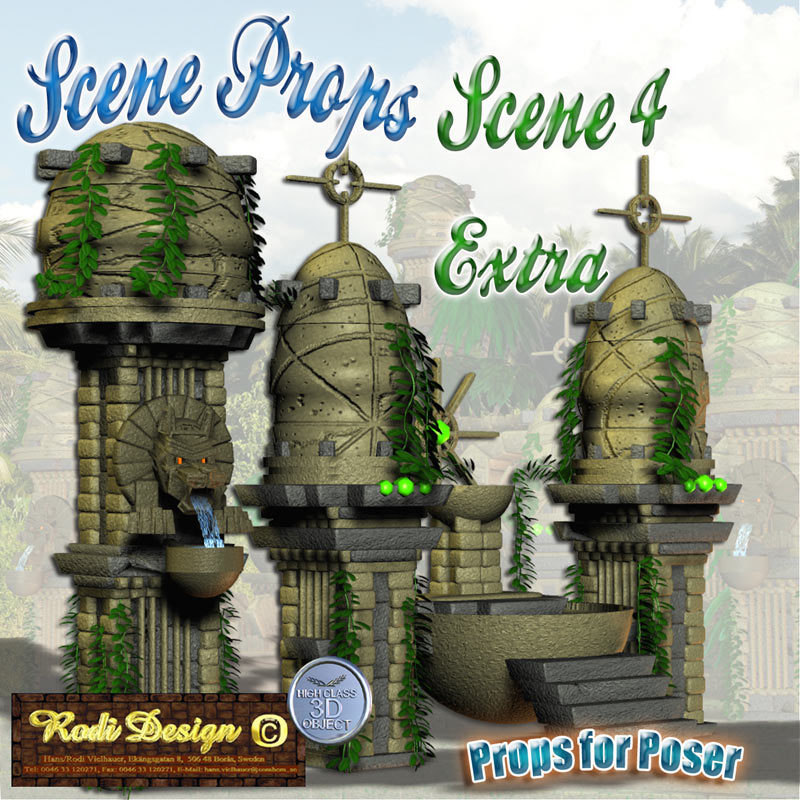 Scene Props 4, Jungle Temple Extra Props by N/A