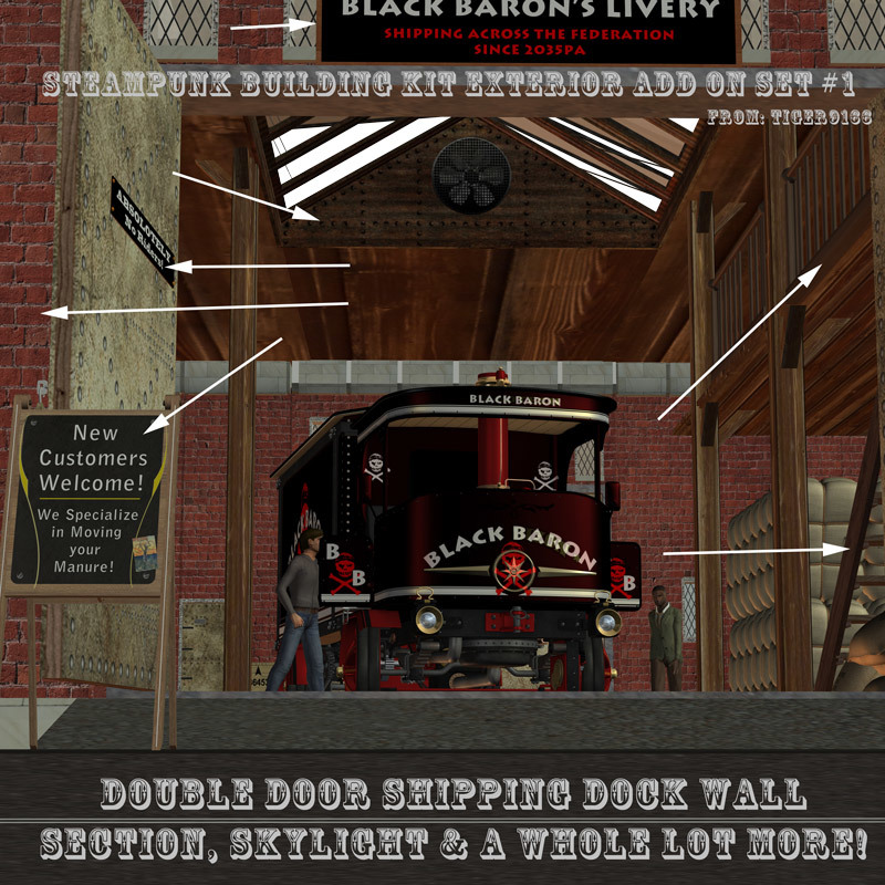 AtoZ Steampunk Building Kit EXTERIOR ADD ON v1 by N/A
