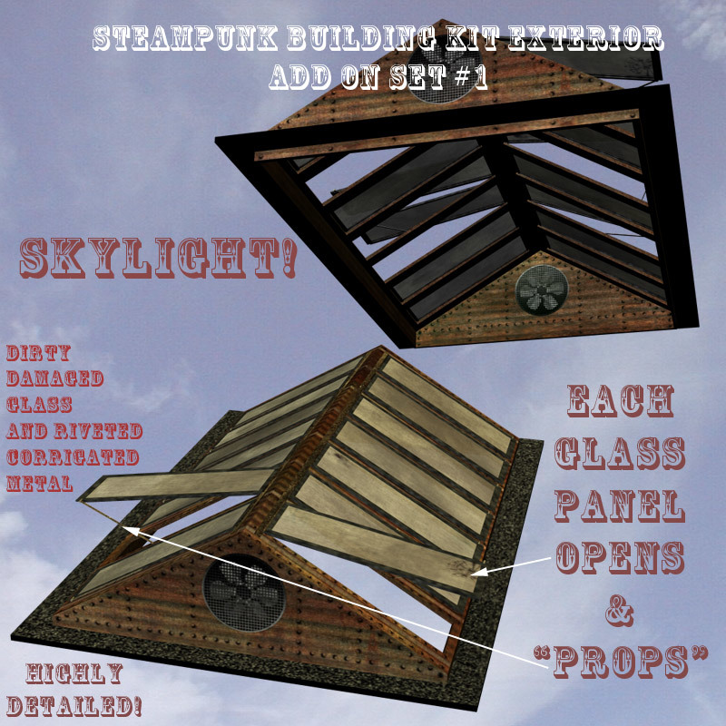 AtoZ Steampunk Building Kit EXTERIOR ADD ON v1 by N/A