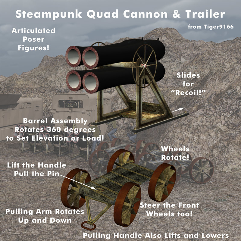 AtoZ Steampunk QUAD CANNON PLUS by N/A