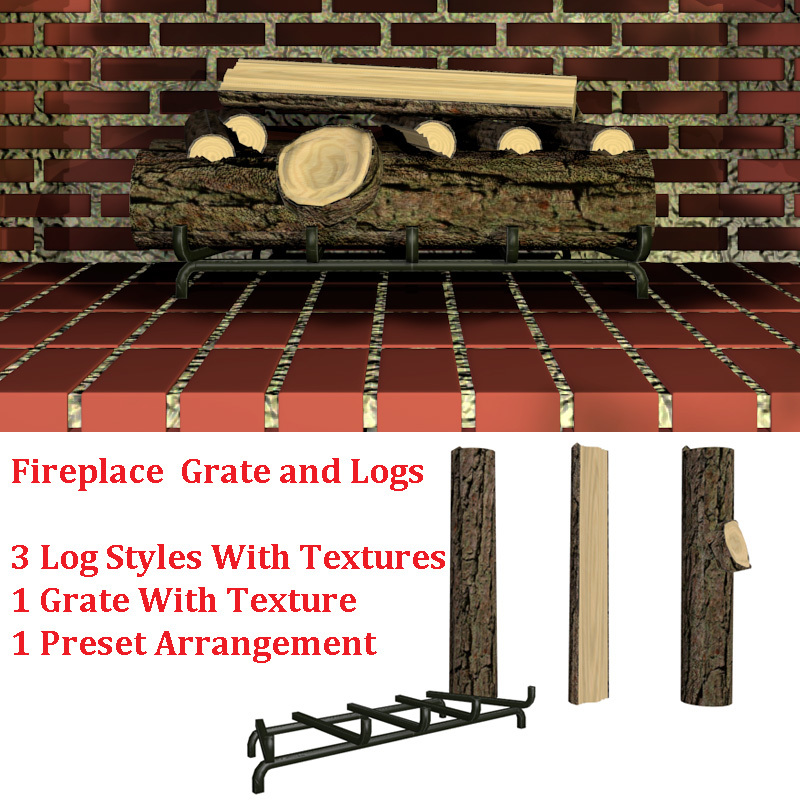 2011 Fireplace Logs and Grate by N/A