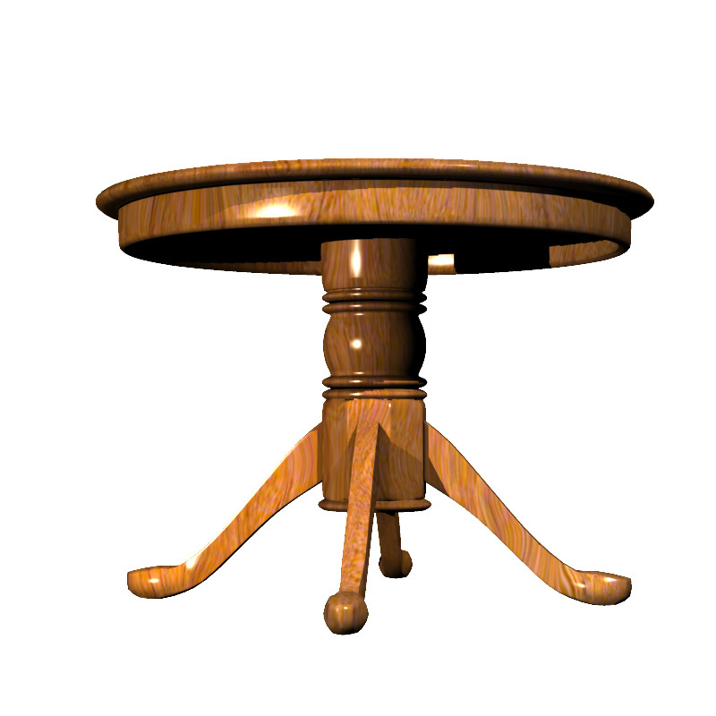 Pedestal Table with wood texture by N/A