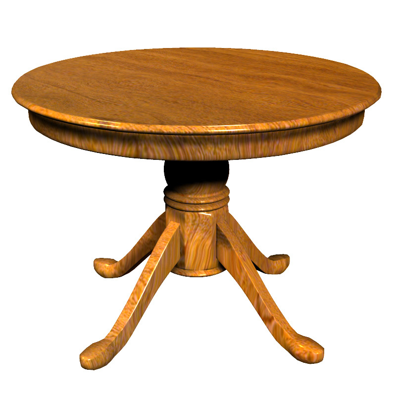 Pedestal Table with wood texture by N/A