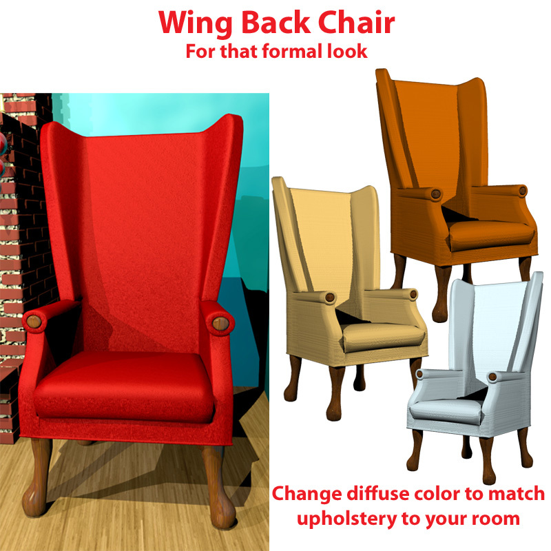 Wing Back Chair by N/A