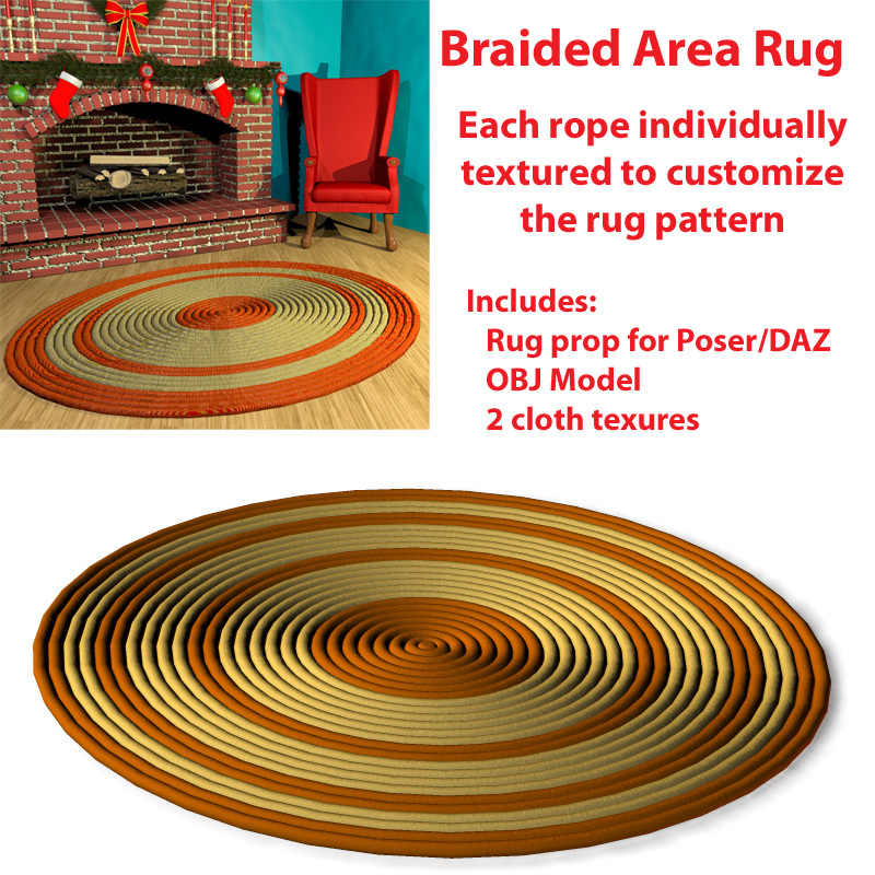 Braided Area Rug by N/A