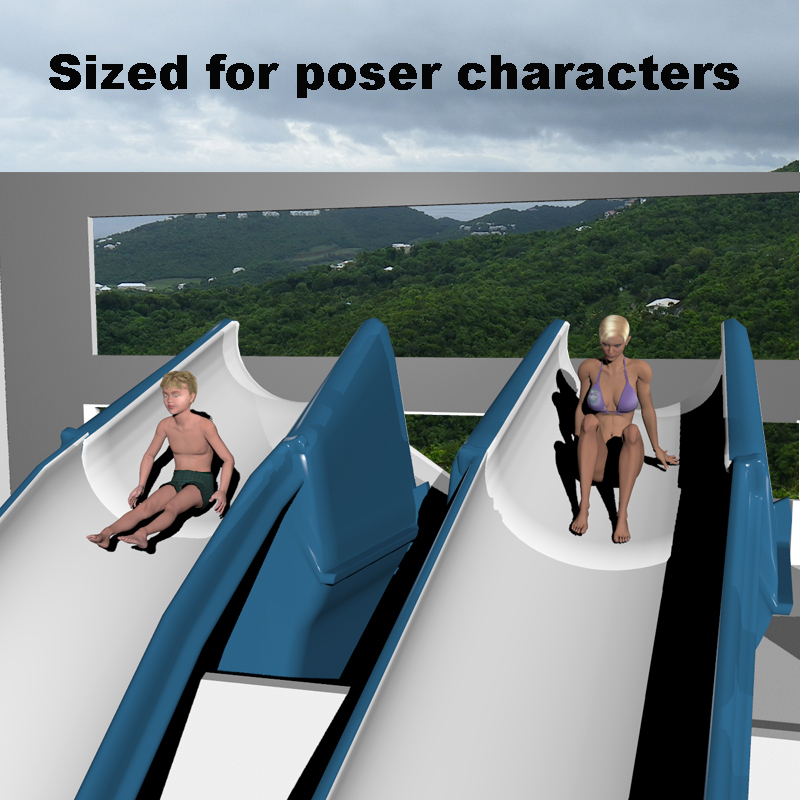 Water Park Scene for Poser & Poser Physics by N/A