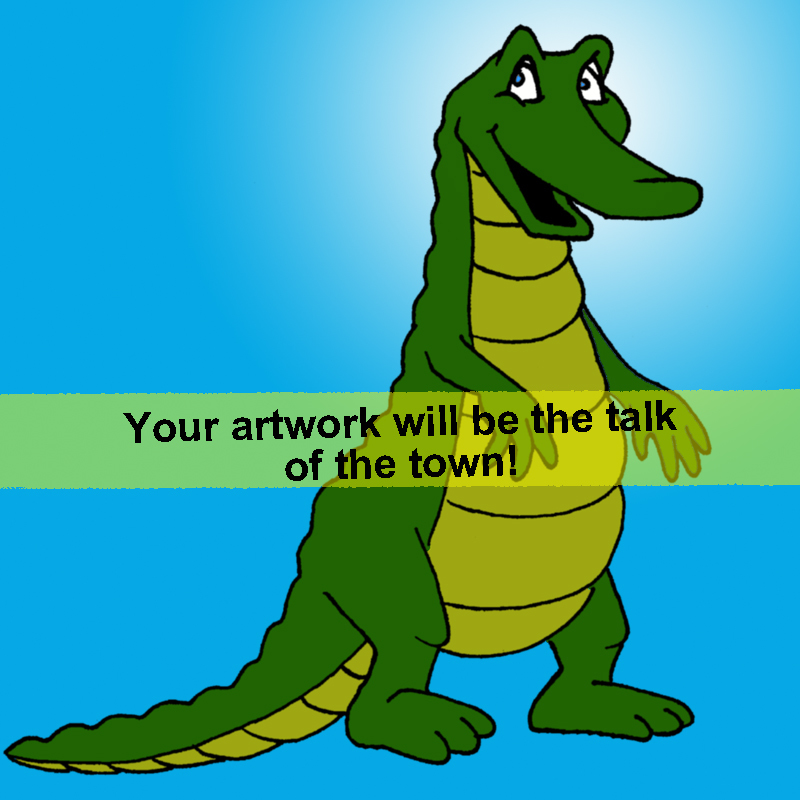 Whimsical Reptile Characters Line Art by N/A