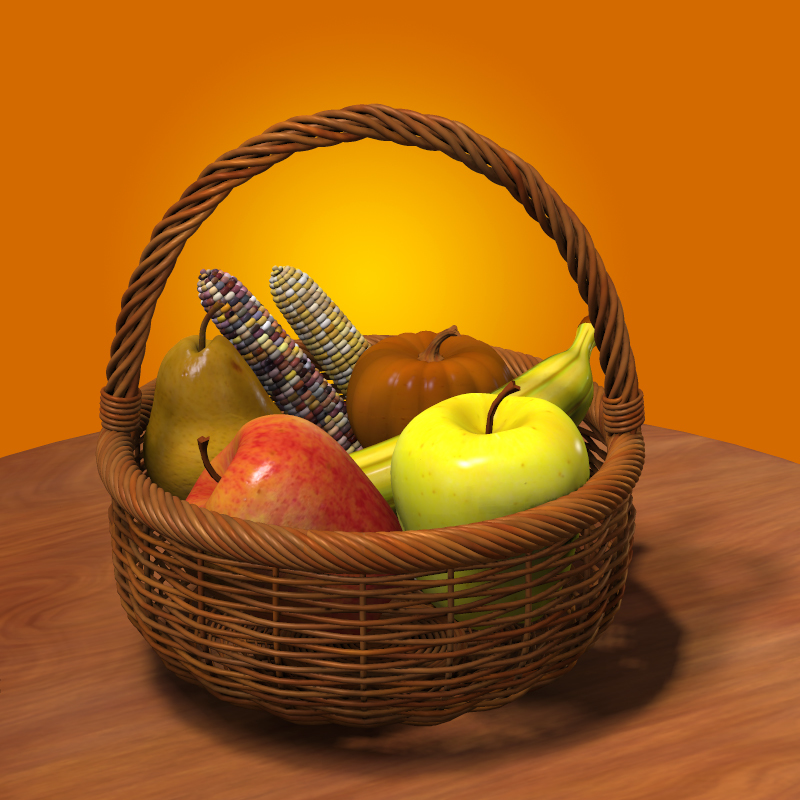 Fruit and Basket Set by N/A