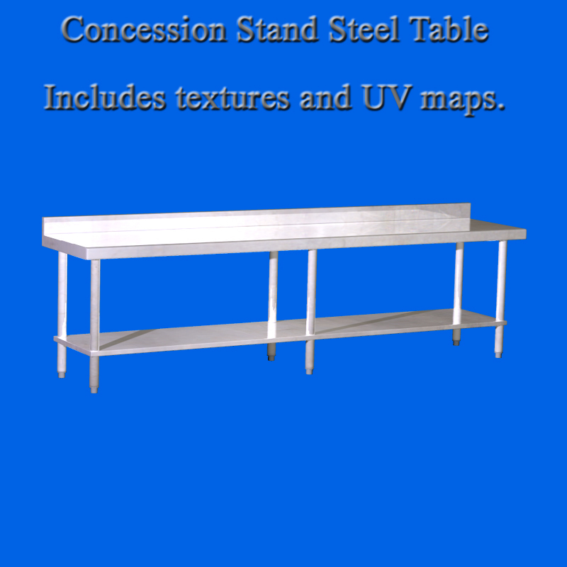Concession stand Steel Table by N/A
