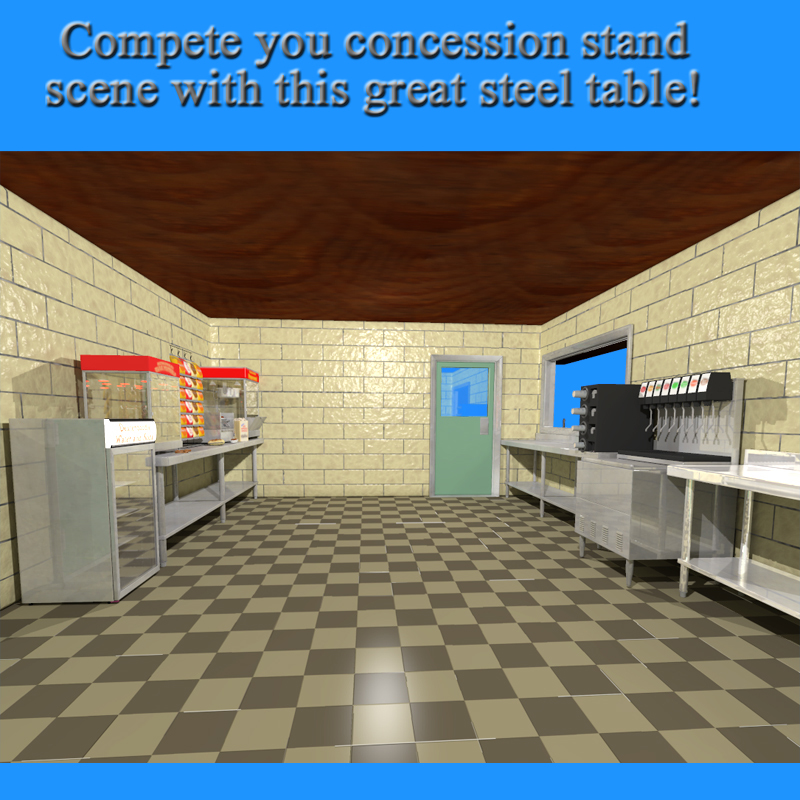 Concession stand Steel Table by N/A