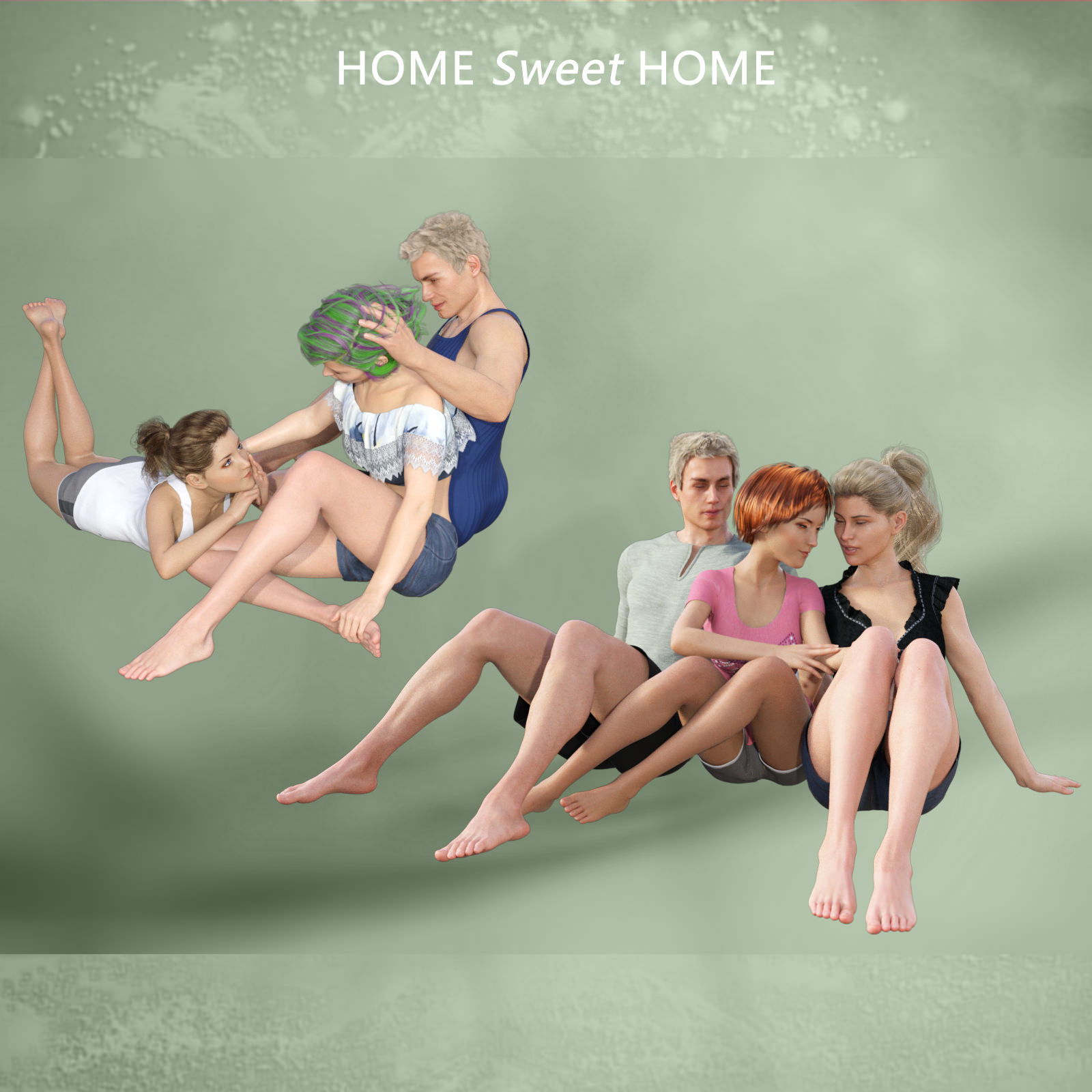 Home Sweet Home Poses for Genesis 8 by N/A