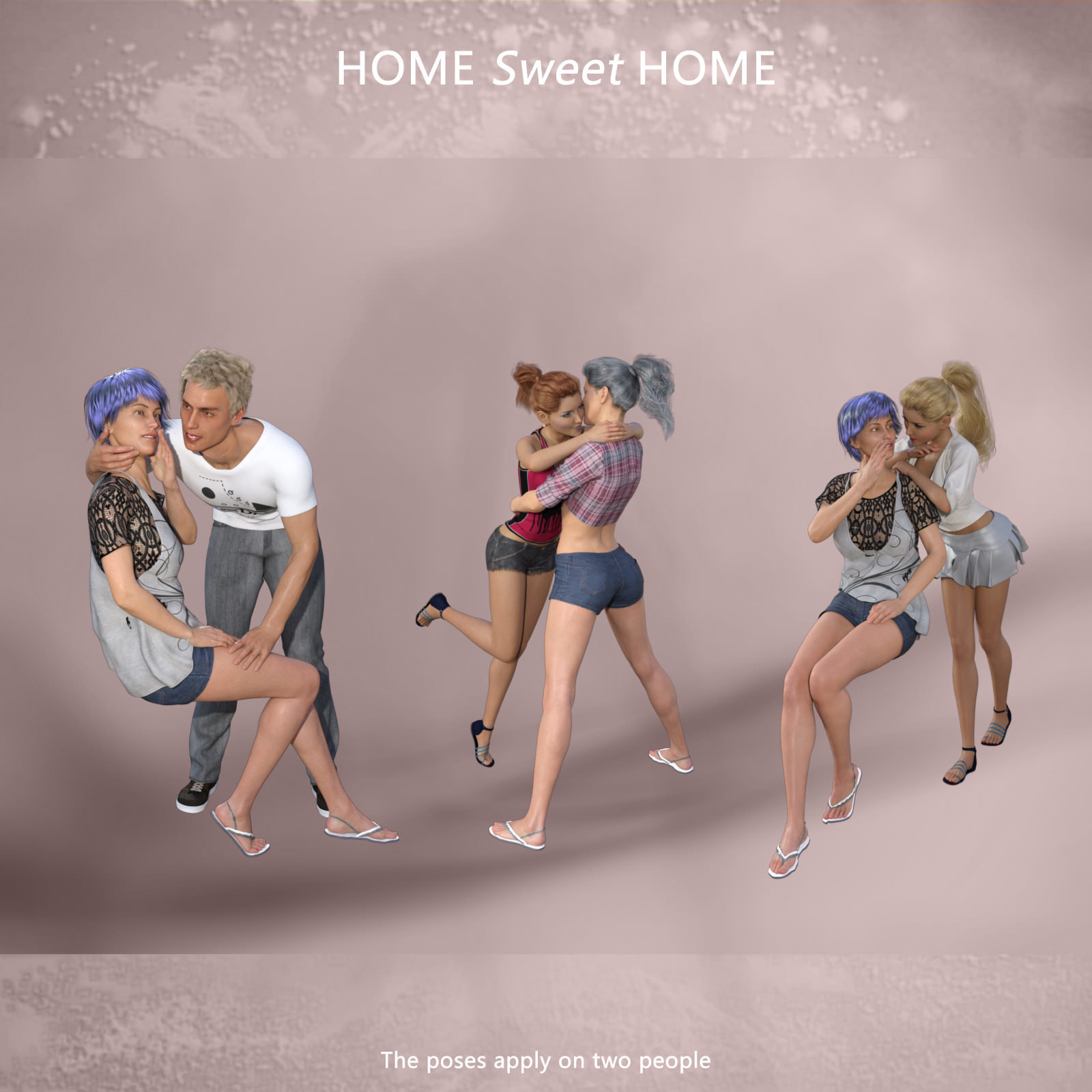 Home Sweet Home Poses for Genesis 8 by N/A