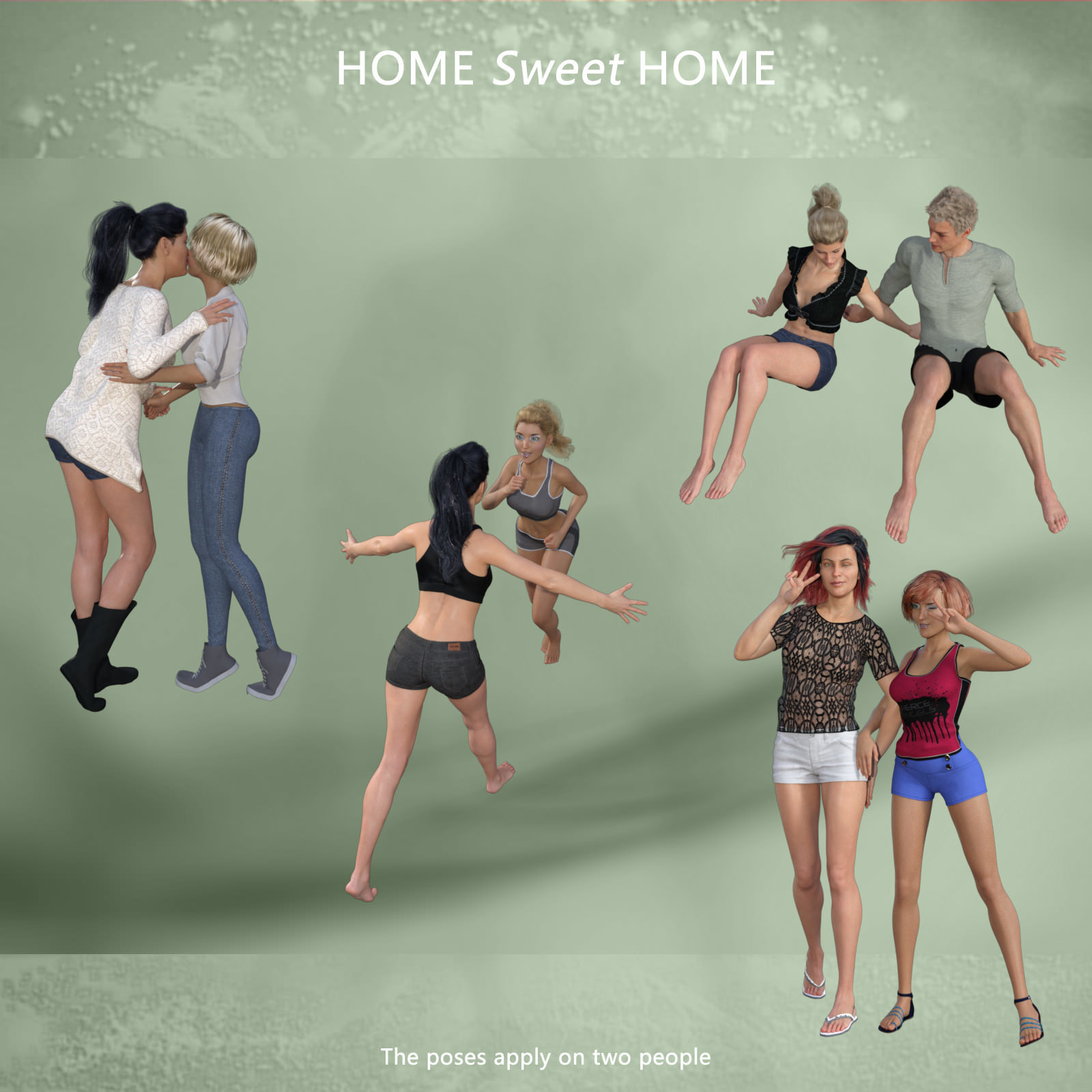 Home Sweet Home Poses for Genesis 8 by N/A