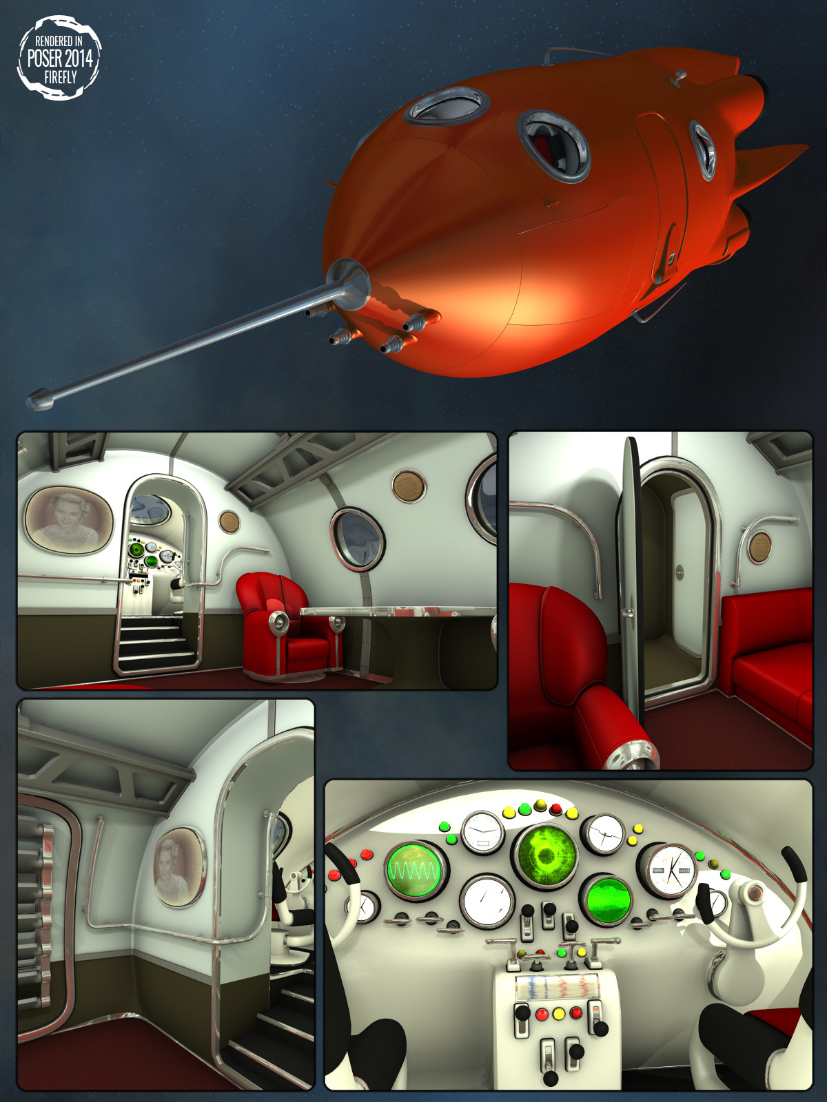 Pulp Sci-Fi Spaceship by N/A